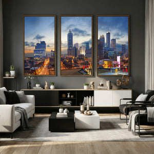 Atlanta Skyline Wall Art Canvas Print, Atlanta Downtown