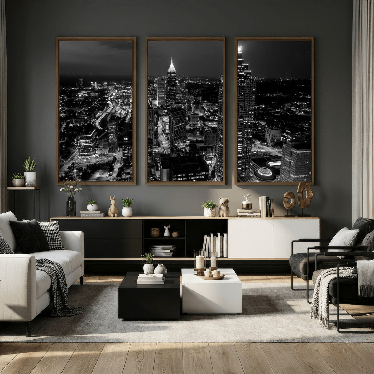 Atlanta Skyline Wall Art Canvas Print, Atlanta Downtown