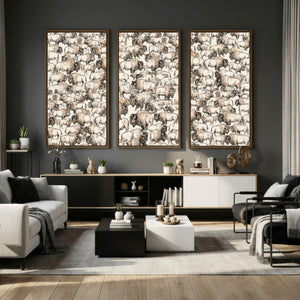 American Bison Canvas Print - Abstract Buffalo Wall Art