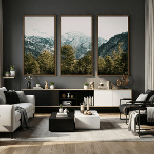 Mountain Forest Wall Art Canvas Print, Alpine Landscape