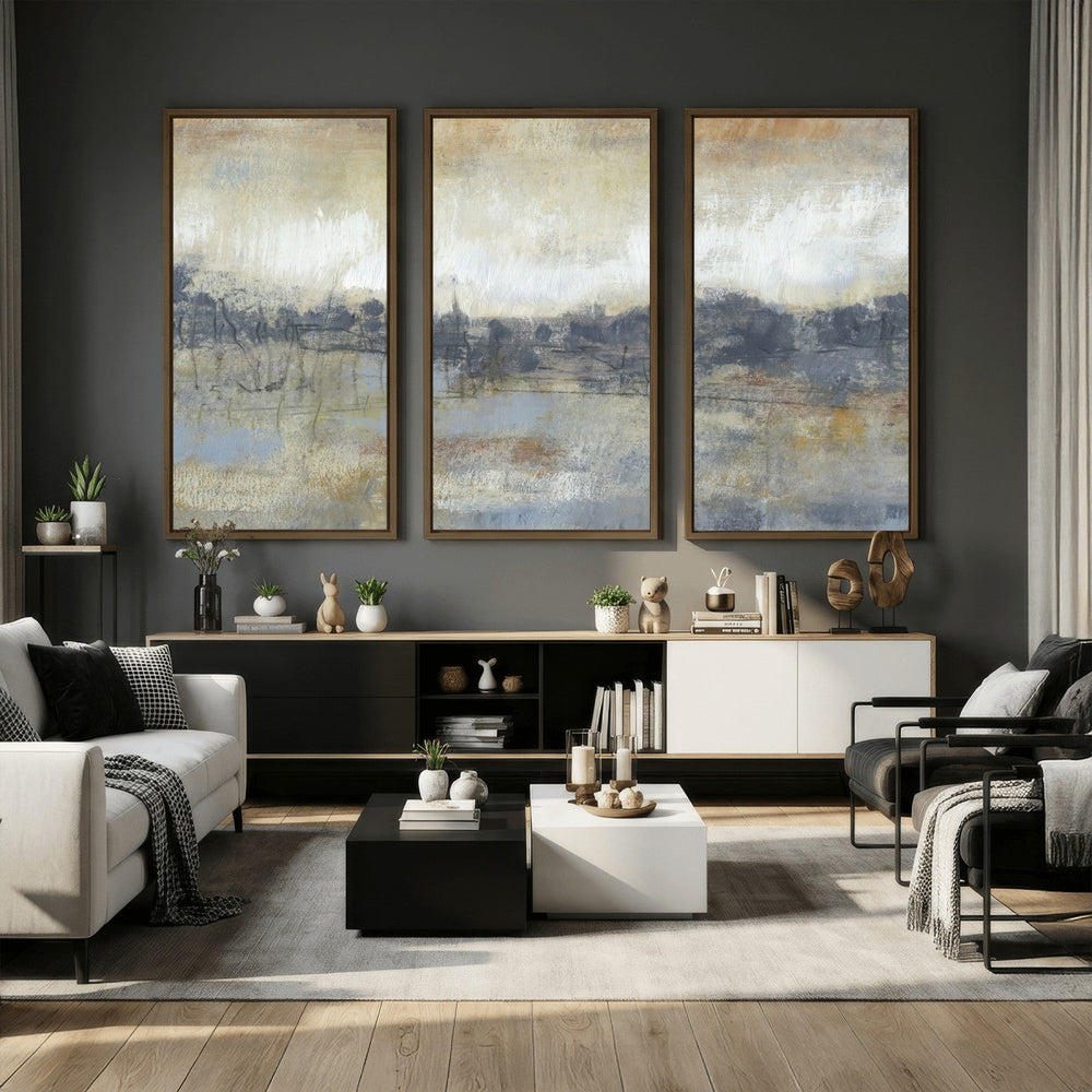 Abstract Neutral Landscape Painting Wall Art