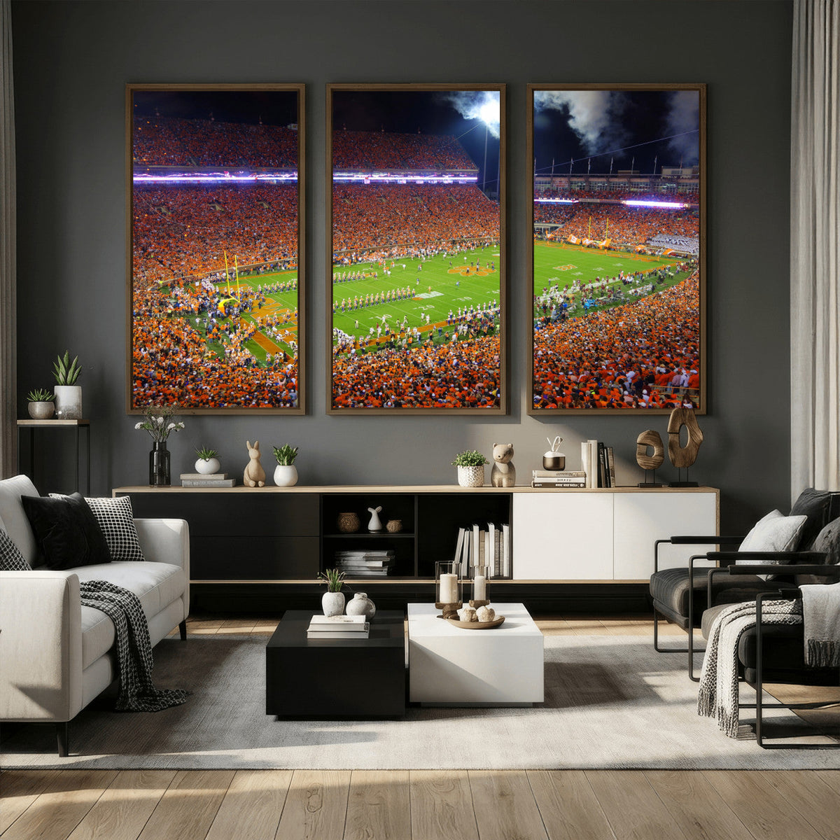 Clemson Football Stadium Wall Art Canvas Print, College