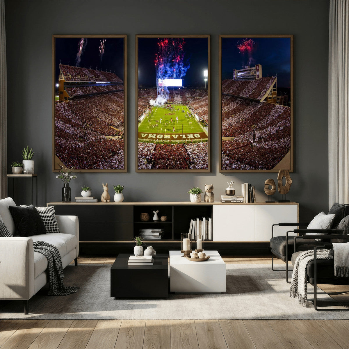Oklahoma Memorial Stadium Wall Art Canvas Print – Oklahoma
