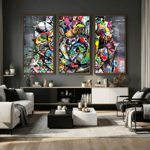 Abstract Graffiti Collage Street Art Wall Art Canvas Print