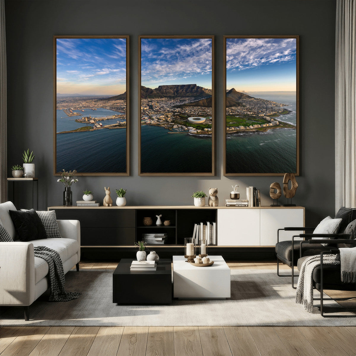 Cape Town Wall Art Canvas Print – Table Mountain Coastal