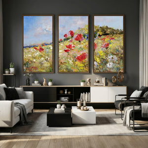 Abstract Mountain Landscape Wall Art Canvas Print – Textured
