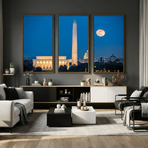 Washington DC Skyline Wall Art Canvas Print – Lincoln