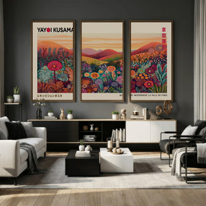 Yayoi Kusama Colorful Landscape Wall Art Canvas Print –