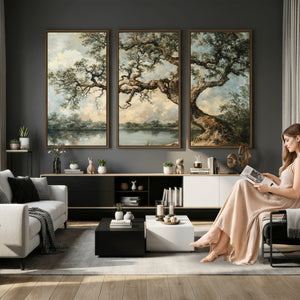 Old Oak Tree Canvas Wall Art, Turner Inspired Romantic