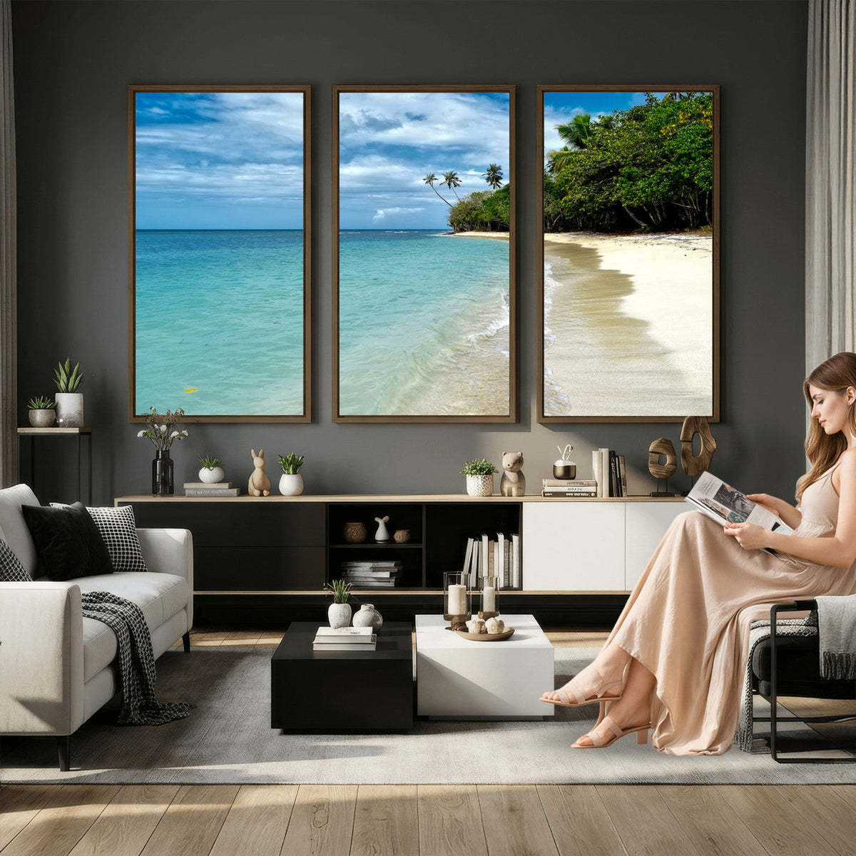 Puerto Rico Beach Paradise Wall Art – Tropical Coastal Print