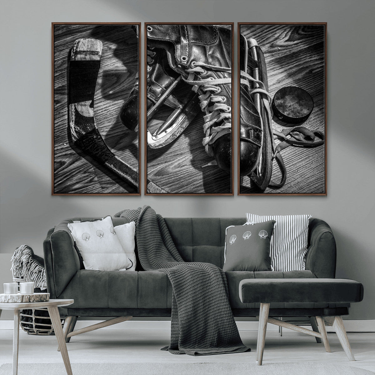 Old Pair of Mens Skates Wall Art Canvas, Men Skates Wall Art