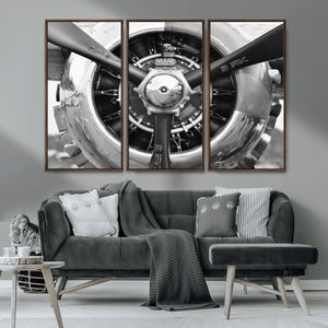 Vintage Airplane Wall Art Canvas Print