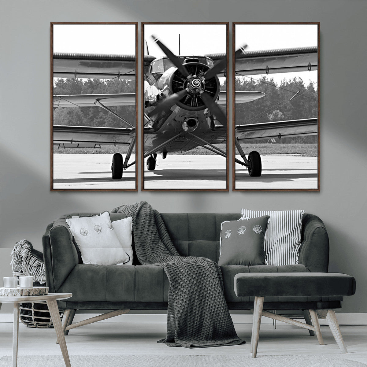 Wall Art Old War Plane Canvas Print