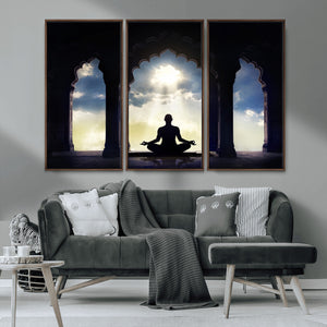 Women and Yoga Wall Art Canvas Print