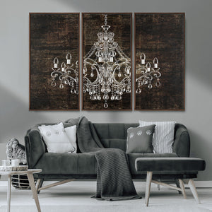 Rustic Chandelier Canvas Print