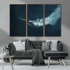 Swimmer Wall Art Canvas Print