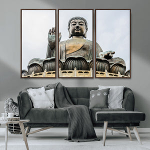 Buddha Statue Wall Art Canvas Print