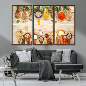 Kitchen Spice on the Table Wall Art, Kitchen Spice Wall Art