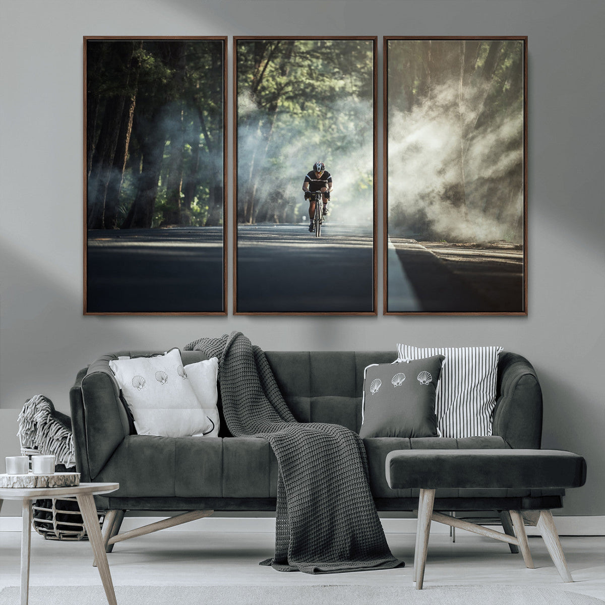 Cycling Road Bike in the Morning, Cycling Road Bike Canvas