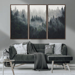 Nature Wall Decor - Serene Triptych Nature Print – Woodland