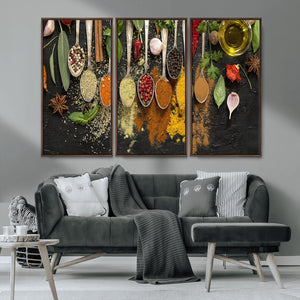 Kitchen Spice Wall Art Canvas Print