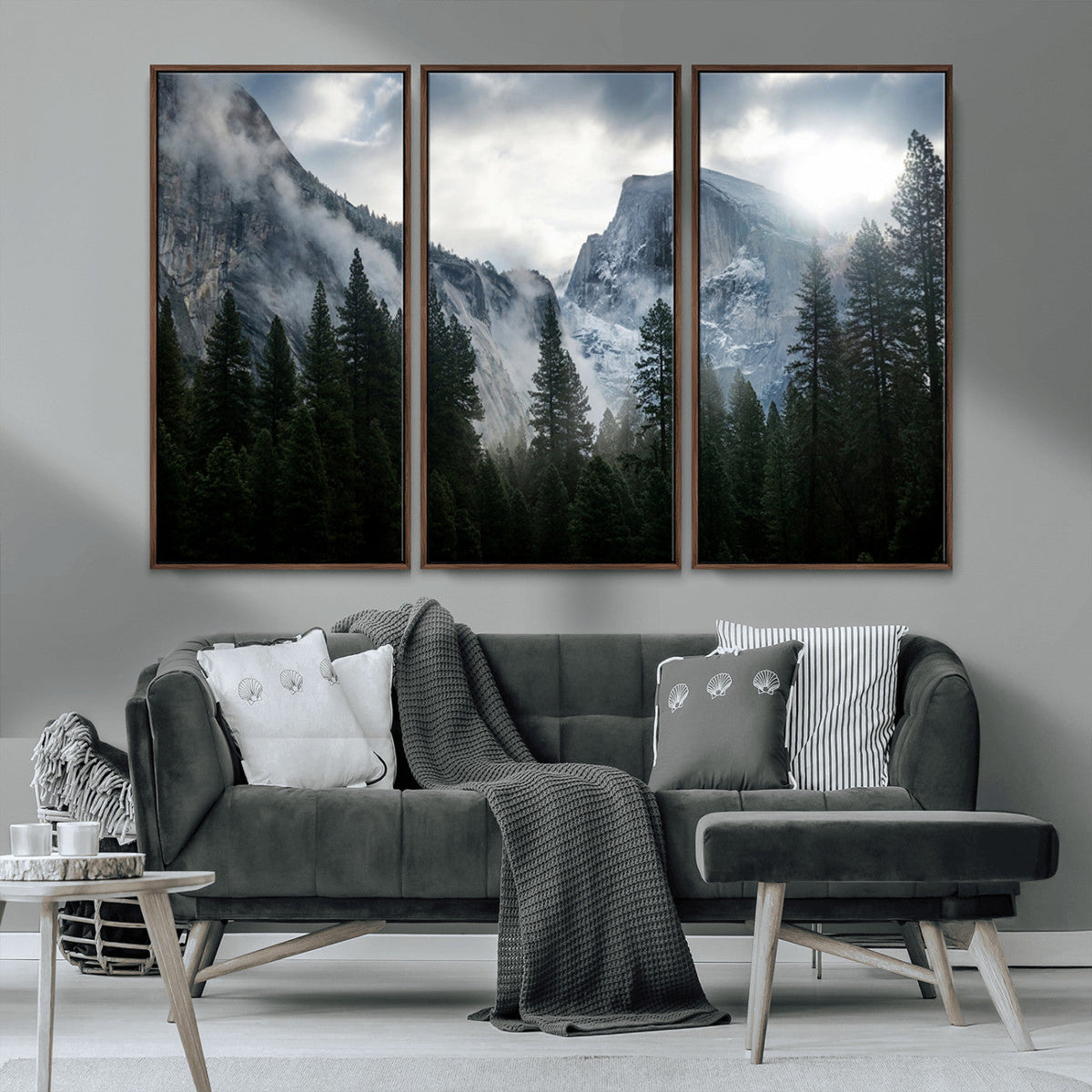 Yosemite National Park El Capitan Foggy Mountain Wall Art |