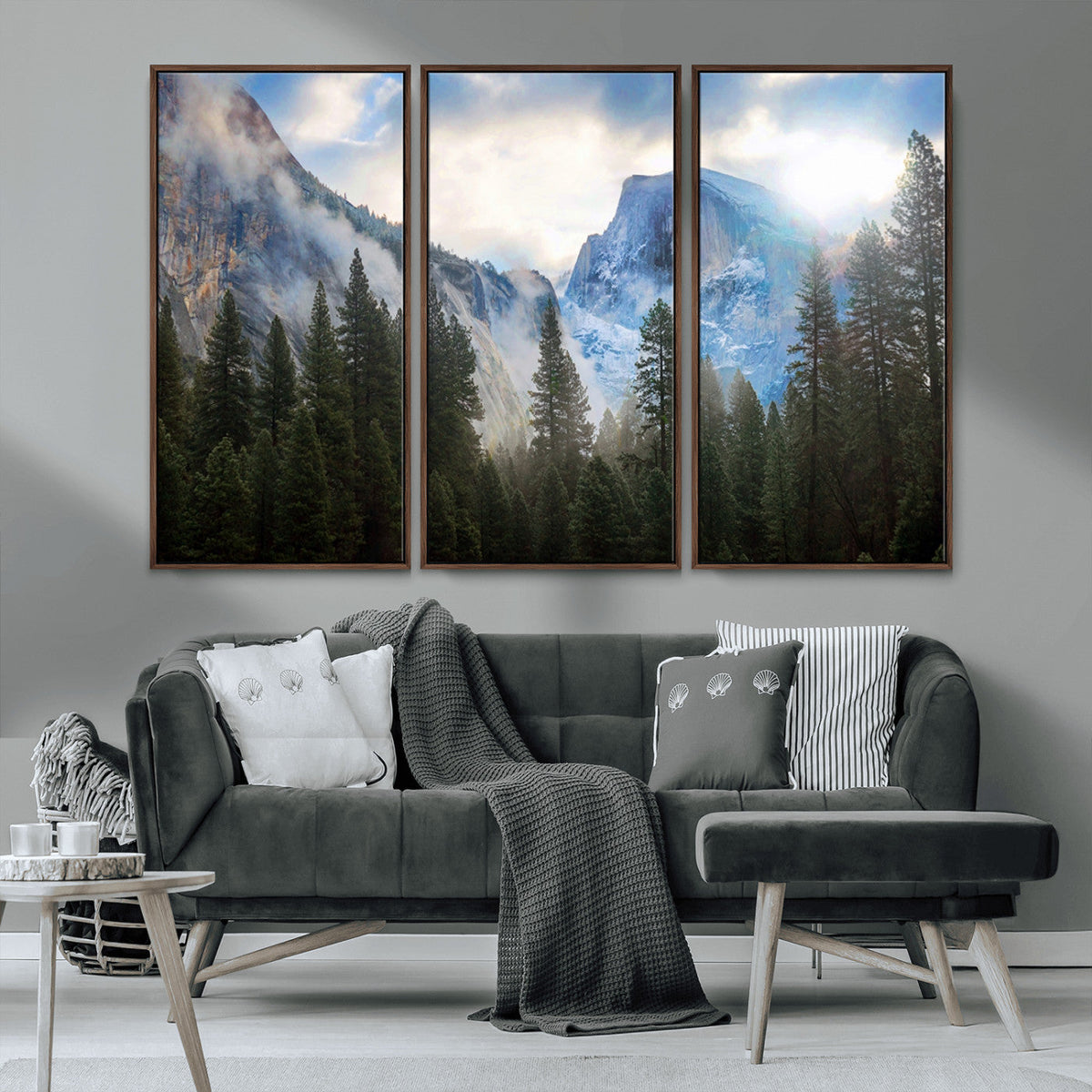 Half Dome Yosemite Calinia Wall Art Canvas Print El Capitan