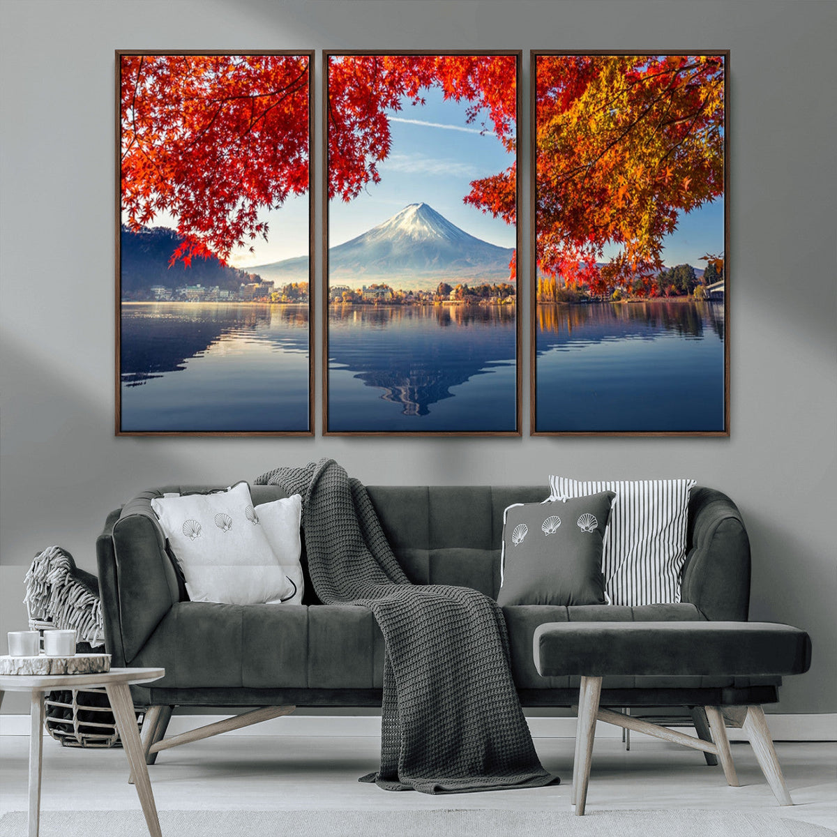Mount Fuji Canvas Wall Art Japan Autumn Mountain Canvas