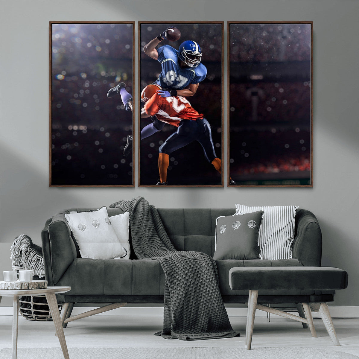 American Football Wall Art Canvas Print, Stadium Sport Wall