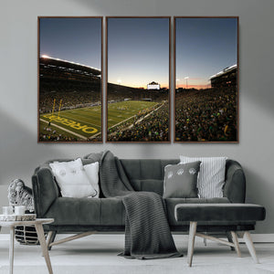 Oregon Ducks Football Team Print - Eugene Autzen Stadium