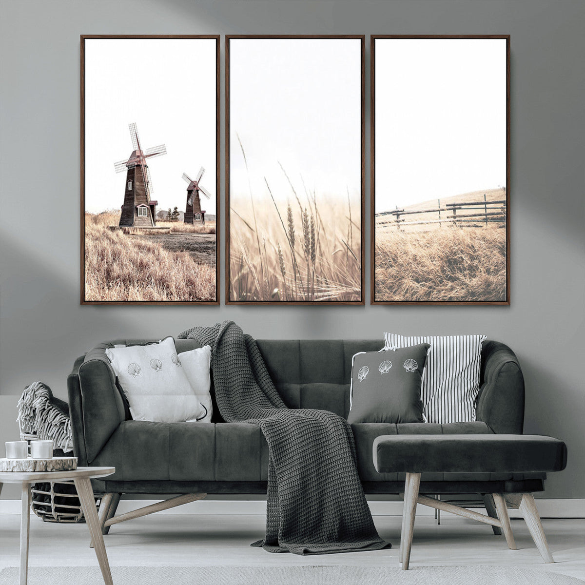 Farm Prints Set, Farmhouse Wall Art Canvas, Country House
