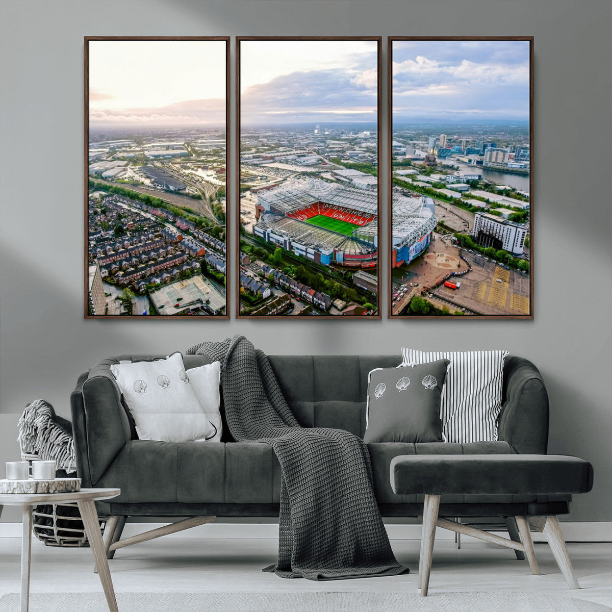 Old Trafford Manchester United Stadium Wall Art Canvas Print