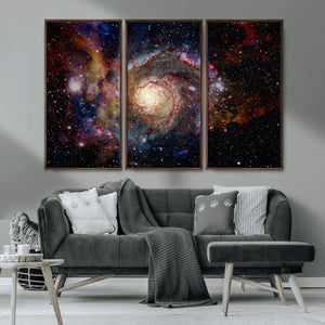Nebula and Galaxies in Space Wall Art Canvas Print, Spiral