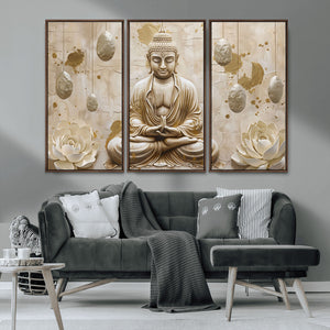 Serene Buddha Wall Art | Yoga Room Decor and Meditation Wall