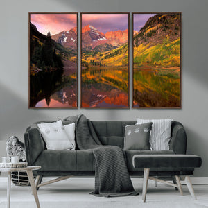 Colorado Rockies Mountain Sunset Wall Art | Ready to Hang