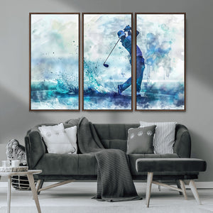 Golf Swing Wall Art Canvas Print - Sports-Inspired