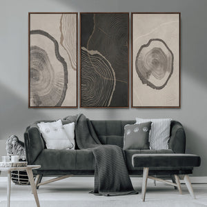Minimalist Tree Rings Wall Art | Modern Abstract Canvas