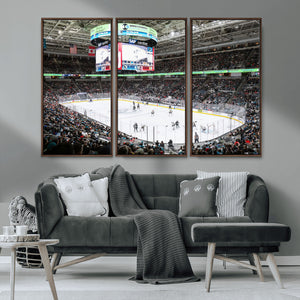 Sharks Arena Blackhawks Sharks Ice Hockey Stadium Wall Art