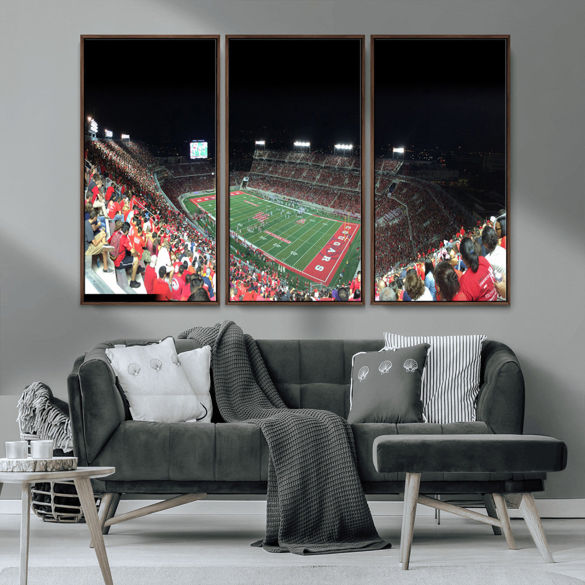 Houston Cougars Football Team Print - Houston TDECU Stadium