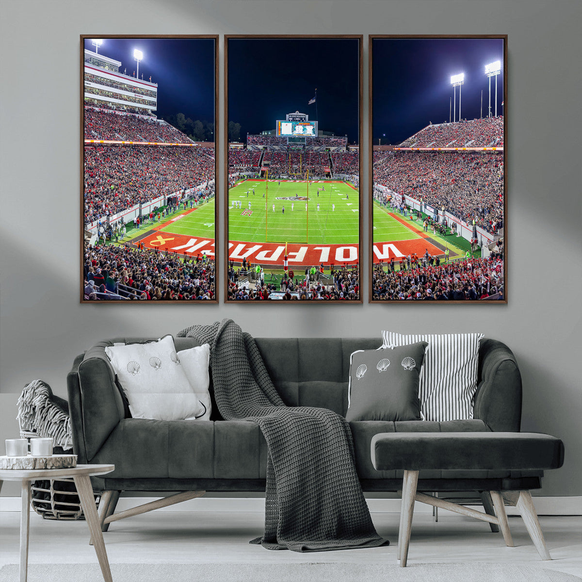 Wolfpack Football Team Print - Raleigh Carter-Finley Stadium
