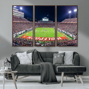 Wolfpack Football Team Print - Raleigh Carter-Finley Stadium