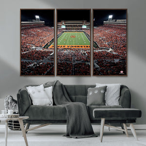 Oklahoma State Cowboys Canvas Print, Football Team Print -