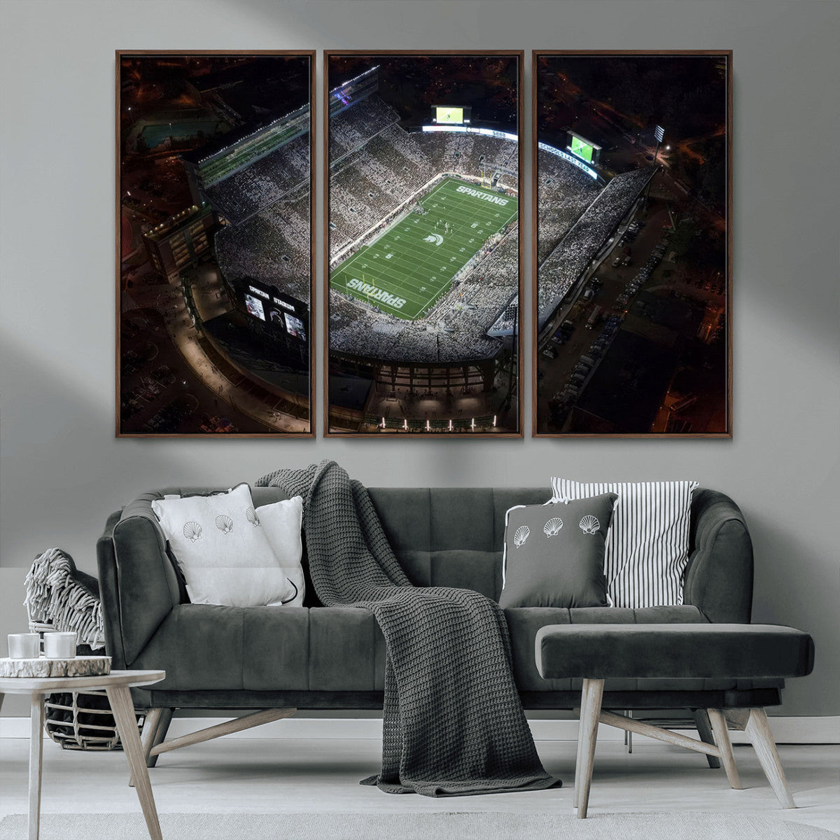Michigan State Spartans Football Team Print - East Lansing