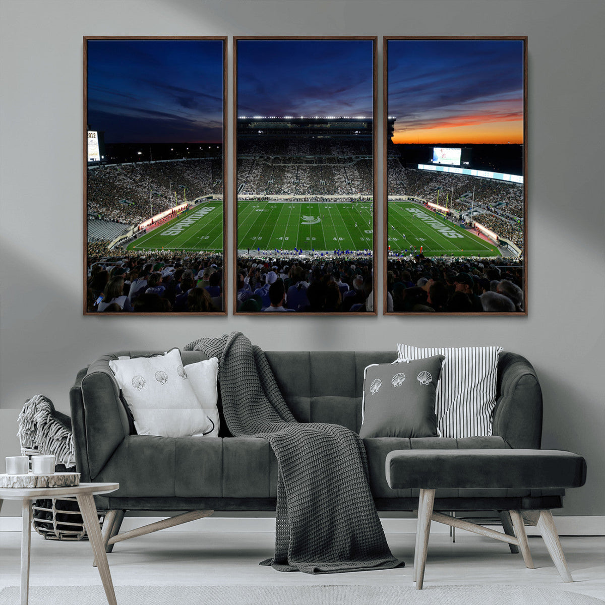 Michigan State Spartans Football Team Print - East Lansing