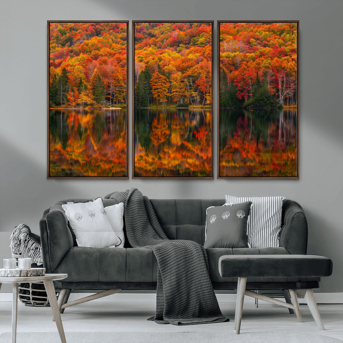 Fall Foliage Wall Art - Autumn Reflection Canvas Print,