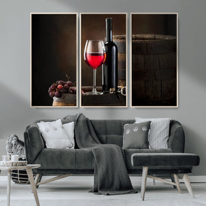 Red Wine and Bottle Canvas Print
