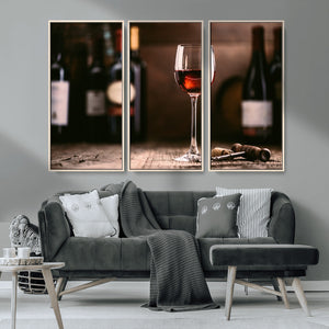 Red Wine and Bottle Canvas Print