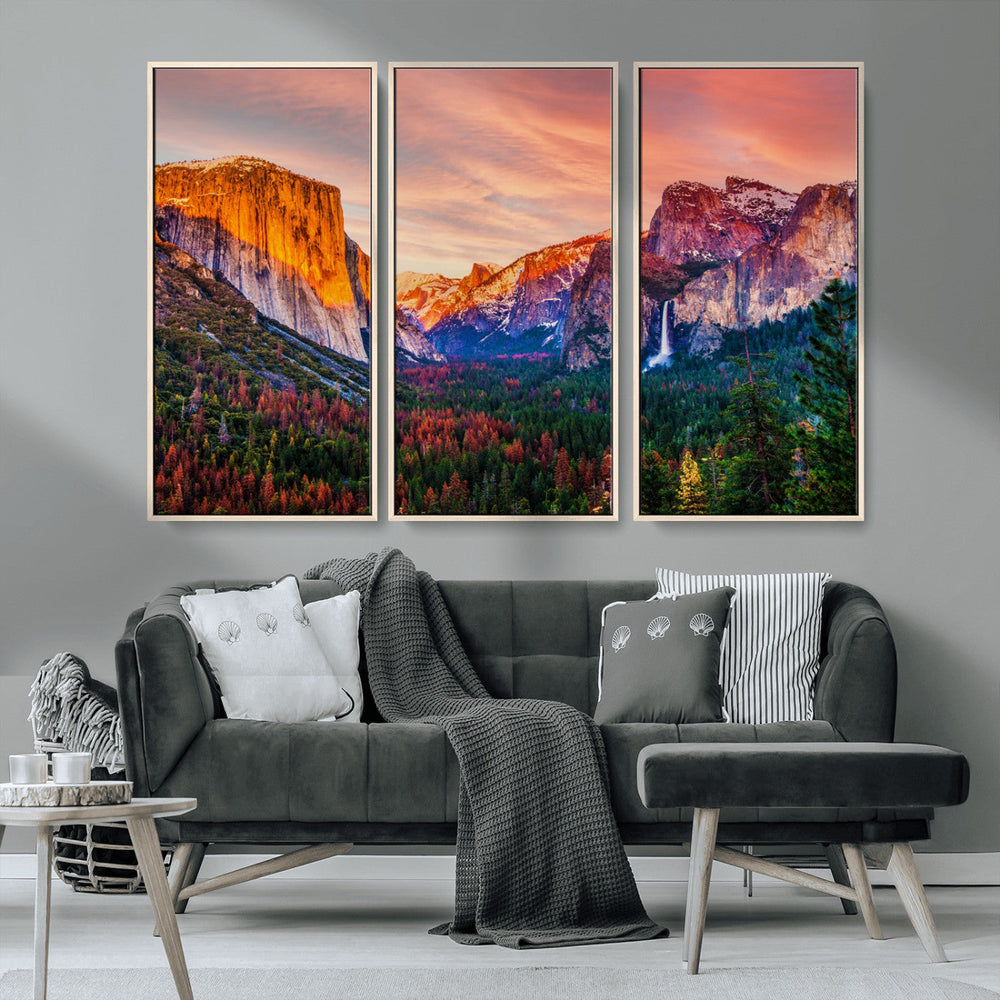 Yosemite Nal Park Wall Art Landscape Canvas Print El Capitan