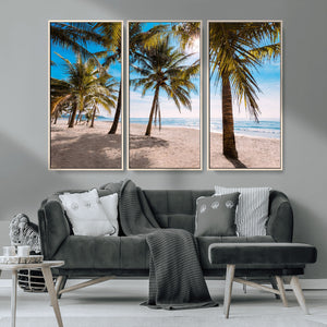 Palm Beach Tropical Island Wall Art Canvas Print