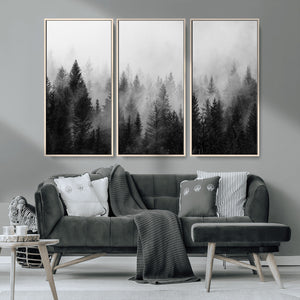 Fogy Forest Canvas Wall Art Print - Mountain Wall Art with